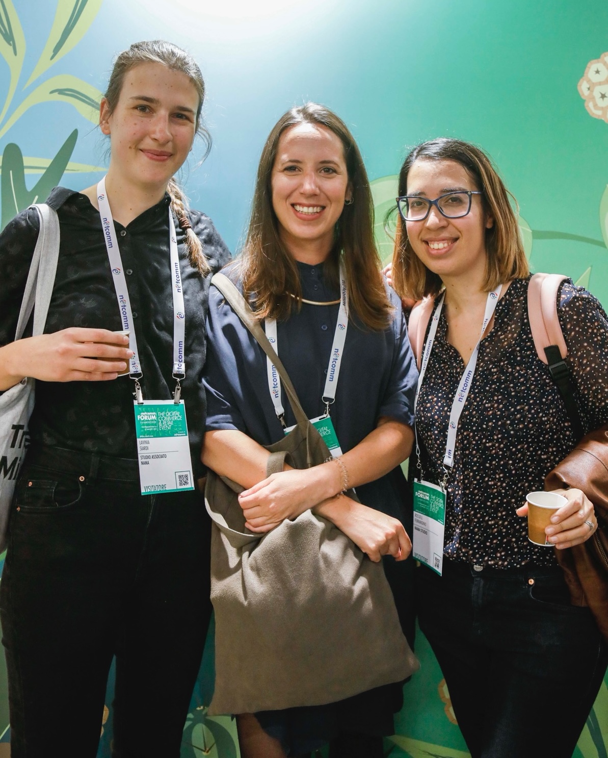 Rossella with Nama Studio co-founders Lavinia and Silvia at the Milano Netcomm forum